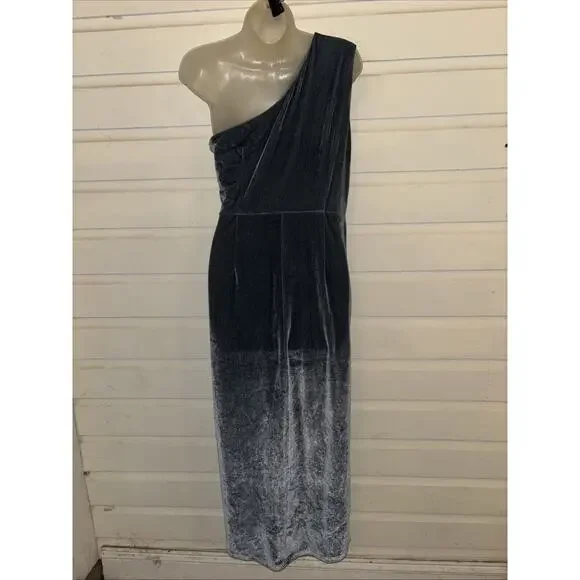 Baltic Born Velvet One Shoulder Dress Size L - Picture 6 of 8
